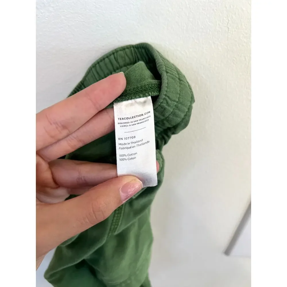 Tea Collection Green Pull On Shorts 3T Cotton Casual Toddler